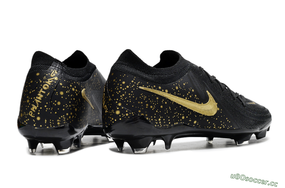 Men's Nike Phantom Luna Elite FG Firm Ground Low-Tops Football Boots - Black/Gold 6