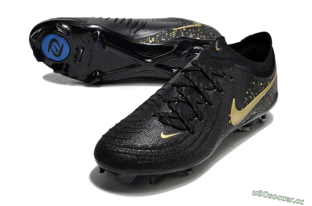 Men's Nike Phantom Luna Elite FG Firm Ground Low-Tops Football Boots - Black/Gold 3