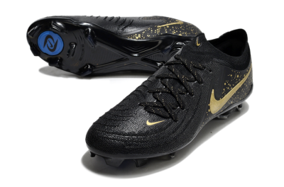 Men's Nike Phantom Luna Elite FG Firm Ground Low-Tops Football Boots - Black/Gold