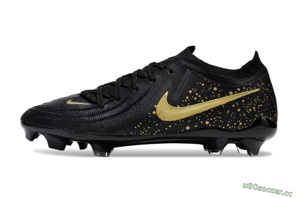Men's Nike Phantom Luna Elite FG Firm Ground Low-Tops Football Boots - Black/Gold 0