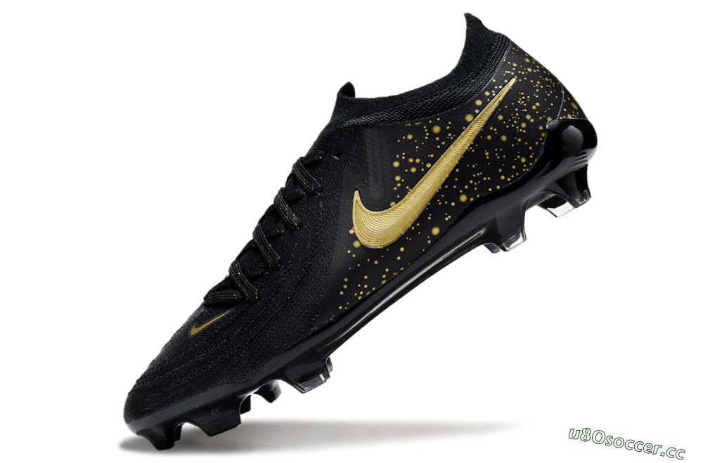 Men's Nike Phantom Luna Elite FG Firm Ground Low-Tops Football Boots - Black/Gold 5