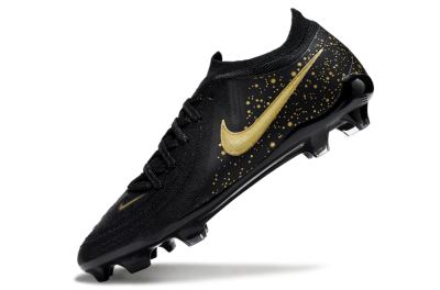 Men's Nike Phantom Luna Elite FG Firm Ground Low-Tops Football Boots - Black/Gold