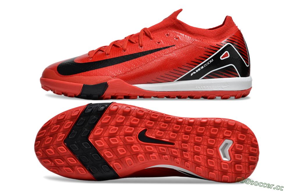 Unisex Nike Air Zoom Mercurial Vapor 16 Elite TF Artificial Turf Low-Tops Football Shoes - Red/Black/White 1