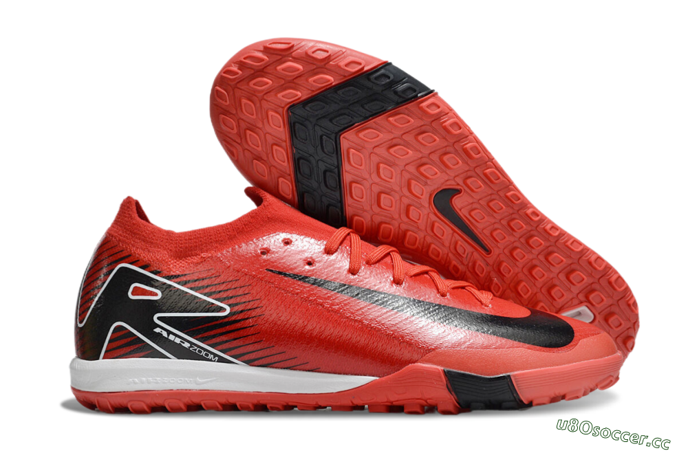 Unisex Nike Air Zoom Mercurial Vapor 16 Elite TF Artificial Turf Low-Tops Football Shoes - Red/Black/White 2