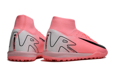 Unisex Nike Air Zoom Mercurial Superfly 10 Elite TF Artificial Turf High-Tops Football Shoes - Pink/Black/Grey