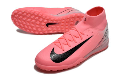 Unisex Nike Air Zoom Mercurial Superfly 10 Elite TF Artificial Turf High-Tops Football Shoes - Pink/Black/Grey