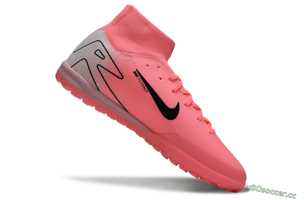Unisex Nike Air Zoom Mercurial Superfly 10 Elite TF Artificial Turf High-Tops Football Shoes - Pink/Black/Grey 4