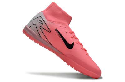 Unisex Nike Air Zoom Mercurial Superfly 10 Elite TF Artificial Turf High-Tops Football Shoes - Pink/Black/Grey
