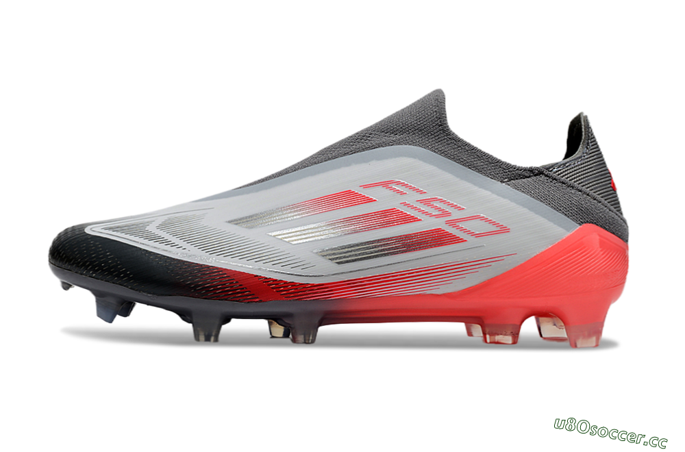 Men's Adidas F50 Elite Laceless FG Firm Ground Low-Tops Football Boots - White/Silver/Red 0