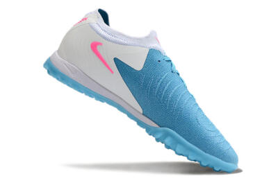 Men's Nike Phantom GX 2 Elite TF Artificial Turf Low-Tops Football Shoes - Blue/White/Pink