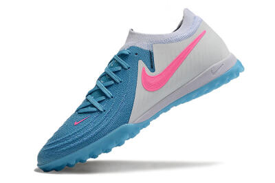 Men's Nike Phantom GX 2 Elite TF Artificial Turf Low-Tops Football Shoes - Blue/White/Pink