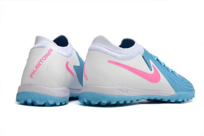 Men's Nike Phantom GX 2 Elite TF Artificial Turf Low-Tops Football Shoes - Blue/White/Pink