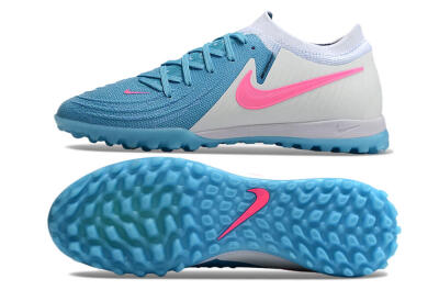 Men's Nike Phantom GX 2 Elite TF Artificial Turf Low-Tops Football Shoes - Blue/White/Pink