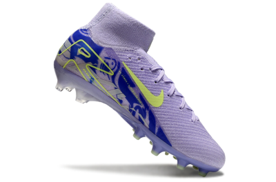 Men's Nike Air Zoom Mercurial Superfly 10 Elite AG Artificial Grass High-Tops Football Boots - Purple/Yellow/Blue