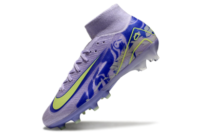 Men's Nike Air Zoom Mercurial Superfly 10 Elite AG Artificial Grass High-Tops Football Boots - Purple/Yellow/Blue