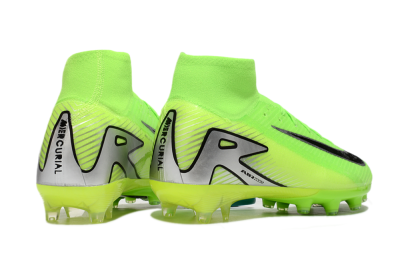Men's Nike Air Zoom Mercurial Superfly 10 Elite AG Artificial Grass High-Tops Football Boots - Yellow/Silver/Black