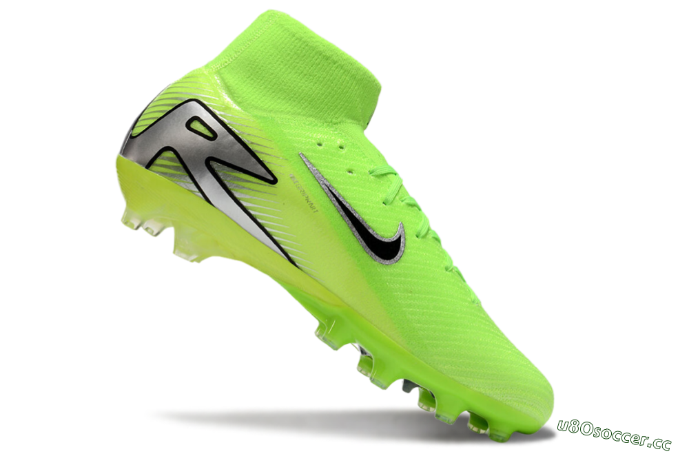 Men's Nike Air Zoom Mercurial Superfly 10 Elite AG Artificial Grass High-Tops Football Boots - Yellow/Silver/Black 4