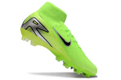 Men's Nike Air Zoom Mercurial Superfly 10 Elite AG Artificial Grass High-Tops Football Boots - Yellow/Silver/Black