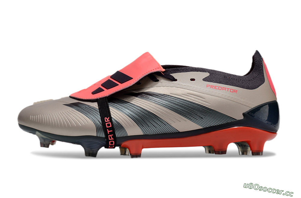 Unisex Adidas Predator Elite Foldover Tongue FG Firm Ground Low-Tops Football Boots - Brown/Red/Black 0