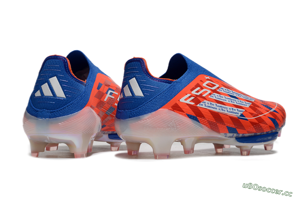 Unisex didas F50+ Elite Lightstrike Pro Laceless FG Firm Ground Low-Tops Football Boots - Red/White/Blue 6