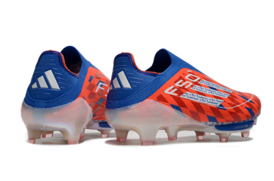 Unisex didas F50+ Elite Lightstrike Pro Laceless FG Firm Ground Low-Tops Football Boots - Red/White/Blue