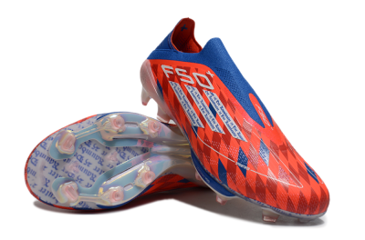 Unisex didas F50+ Elite Lightstrike Pro Laceless FG Firm Ground Low-Tops Football Boots - Red/White/Blue