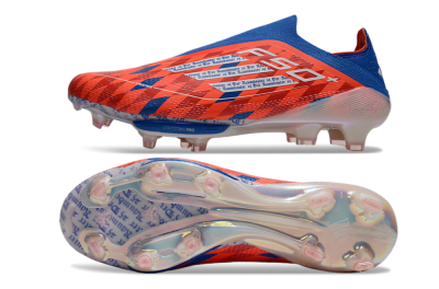 Unisex didas F50+ Elite Lightstrike Pro Laceless FG Firm Ground Low-Tops Football Boots - Red/White/Blue