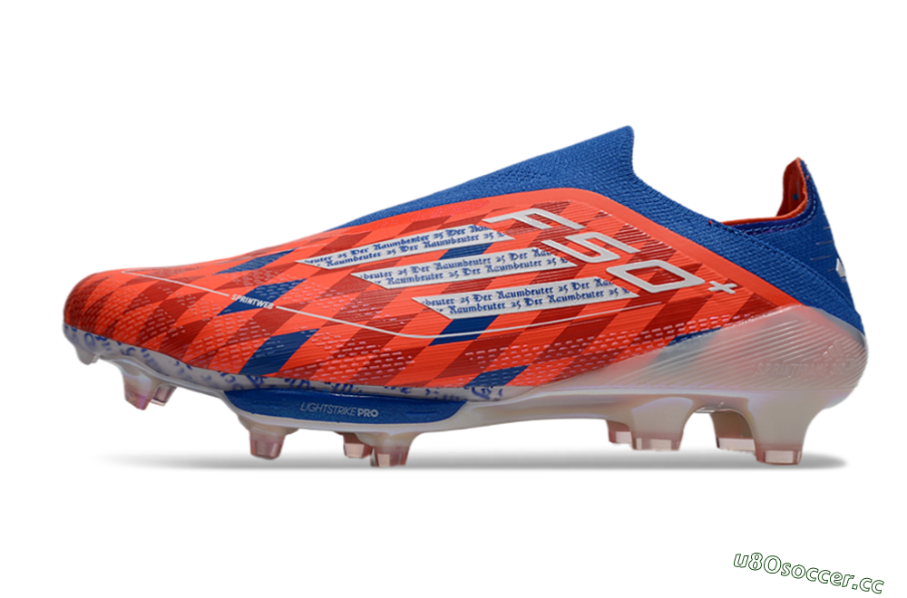 Unisex didas F50+ Elite Lightstrike Pro Laceless FG Firm Ground Low-Tops Football Boots - Red/White/Blue 0
