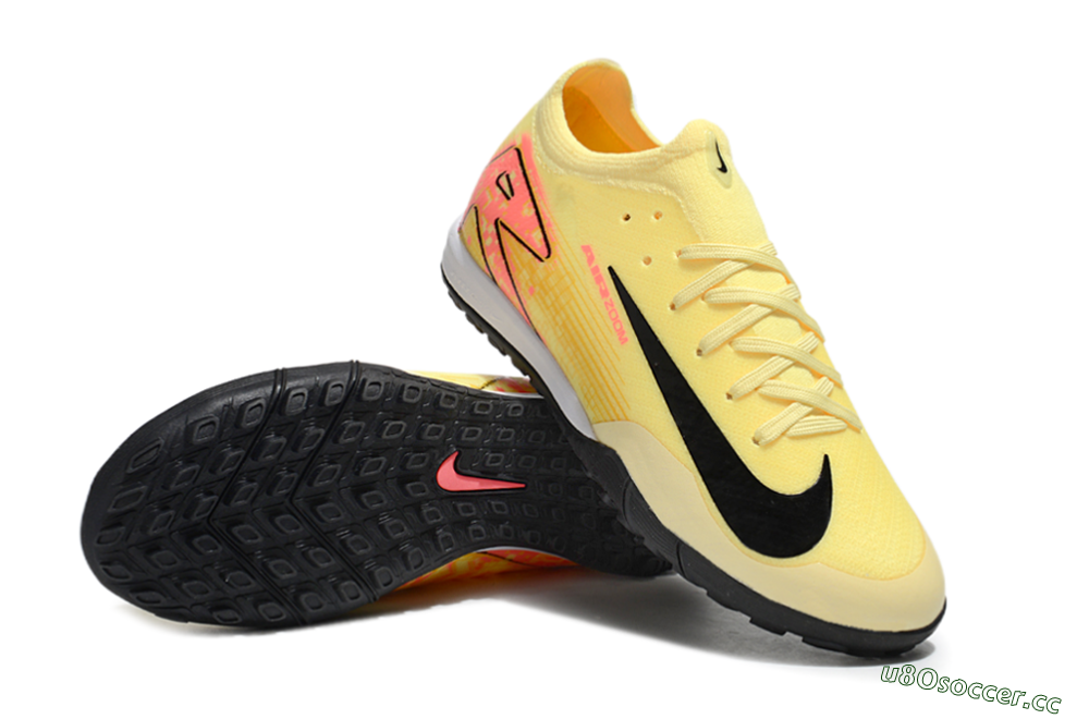 Kids Nike Air Zoom Mercurial Vapor 16 Elite TF Artificial Turf Low-Tops Football Shoes - Yellow/Black/Red 3