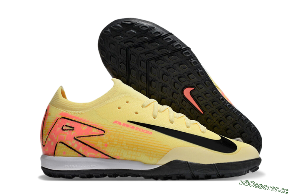 Kids Nike Air Zoom Mercurial Vapor 16 Elite TF Artificial Turf Low-Tops Football Shoes - Yellow/Black/Red 2