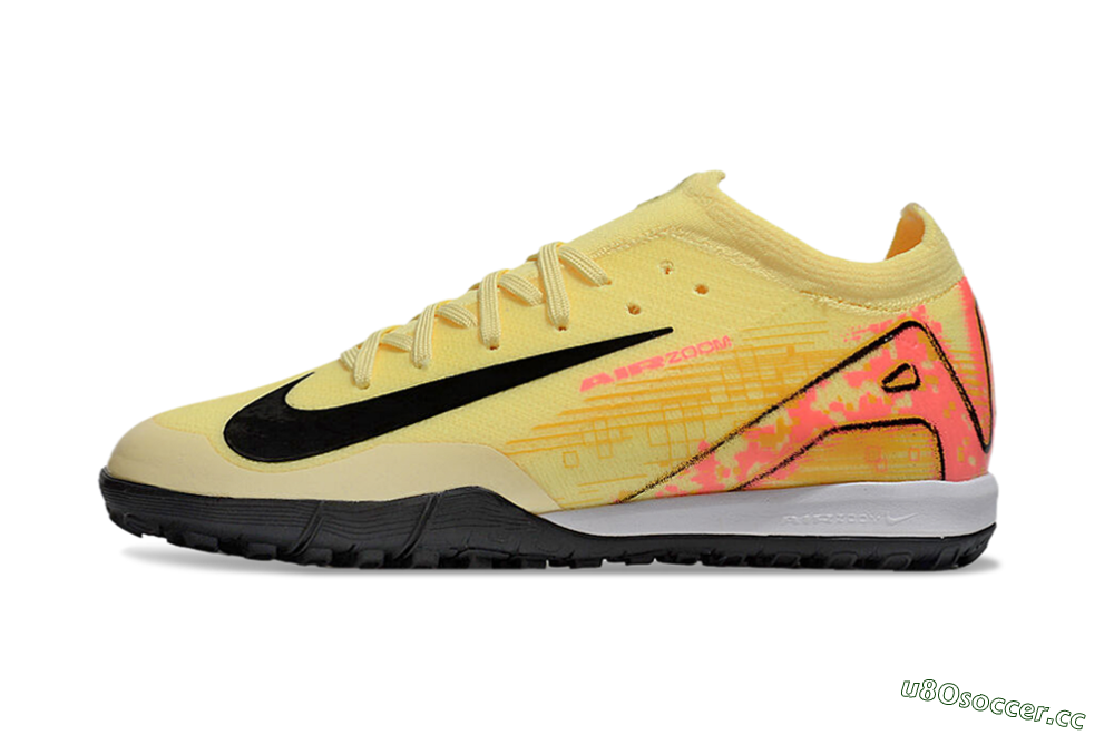 Kids Nike Air Zoom Mercurial Vapor 16 Elite TF Artificial Turf Low-Tops Football Shoes - Yellow/Black/Red 0