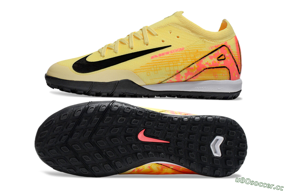 Kids Nike Air Zoom Mercurial Vapor 16 Elite TF Artificial Turf Low-Tops Football Shoes - Yellow/Black/Red 1
