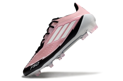 Men's Messi x Adidas F50 Elite FG Firm Ground Low-Tops Football Boots - Pink/Black/White