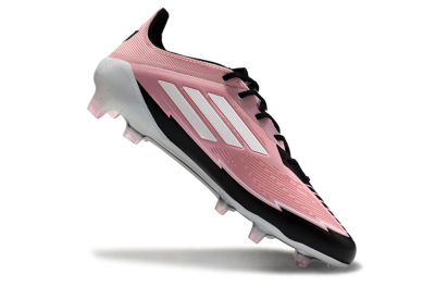 Men's Messi x Adidas F50 Elite FG Firm Ground Low-Tops Football Boots - Pink/Black/White