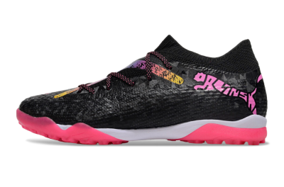 Men's Powercat Tokyo Match x Puma Future Ultimate TF Artificial Turf Low-Tops Football Shoes - Black/Pink/Yellow