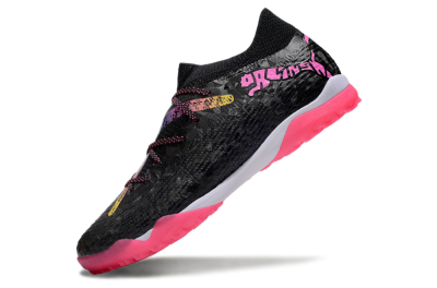Men's Powercat Tokyo Match x Puma Future Ultimate TF Artificial Turf Low-Tops Football Shoes - Black/Pink/Yellow