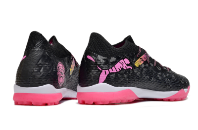 Men's Powercat Tokyo Match x Puma Future Ultimate TF Artificial Turf Low-Tops Football Shoes - Black/Pink/Yellow