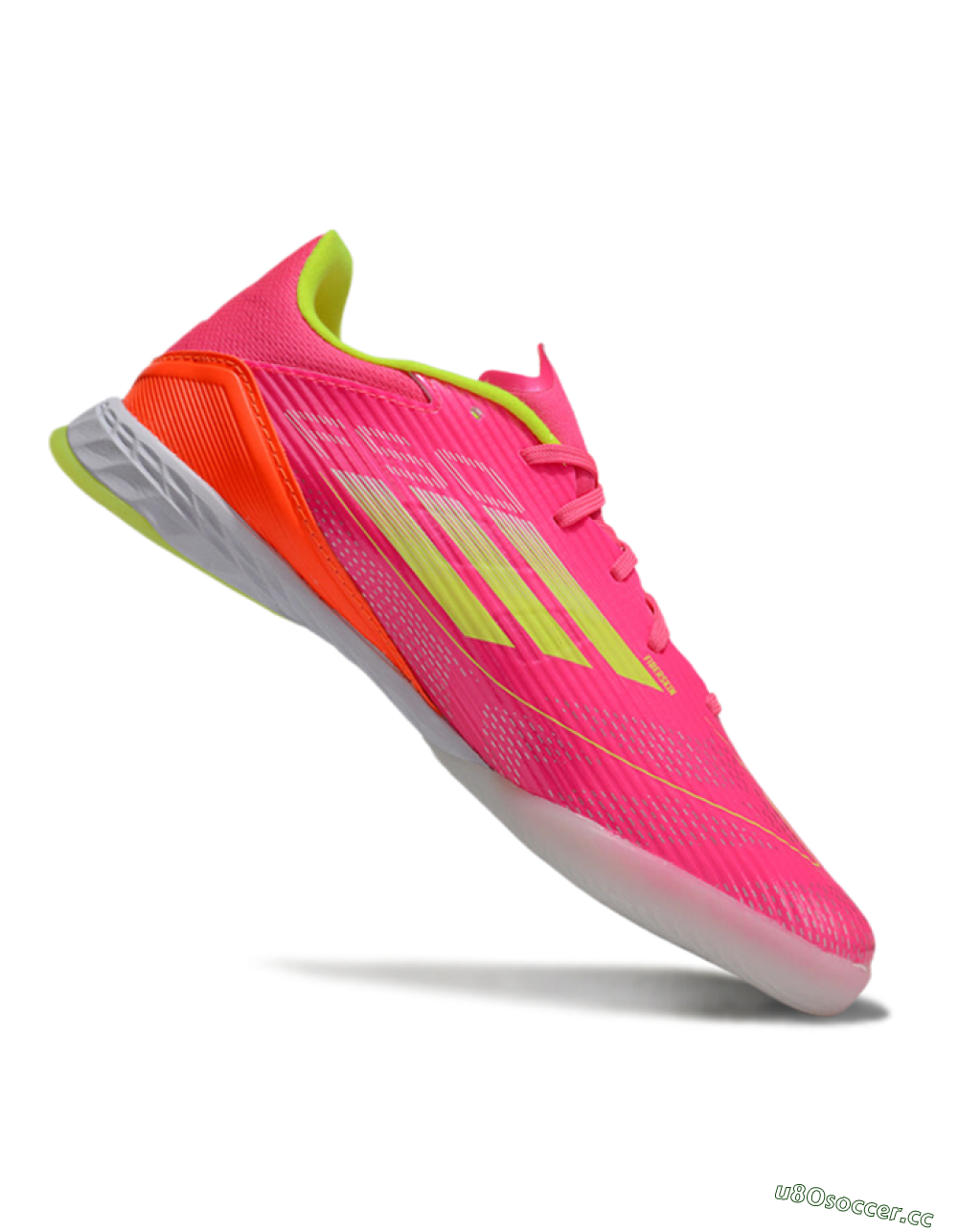 Unisex Adidas F50 Elite IC Indoor & Futsal Low-Tops Football Shoes - Pink/Yellow/White 4