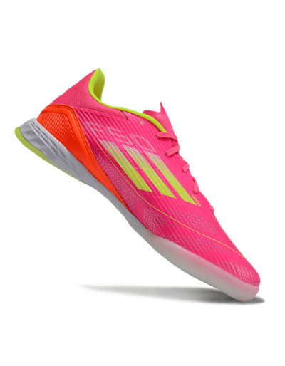 Unisex Adidas F50 Elite IC Indoor & Futsal Low-Tops Football Shoes - Pink/Yellow/White