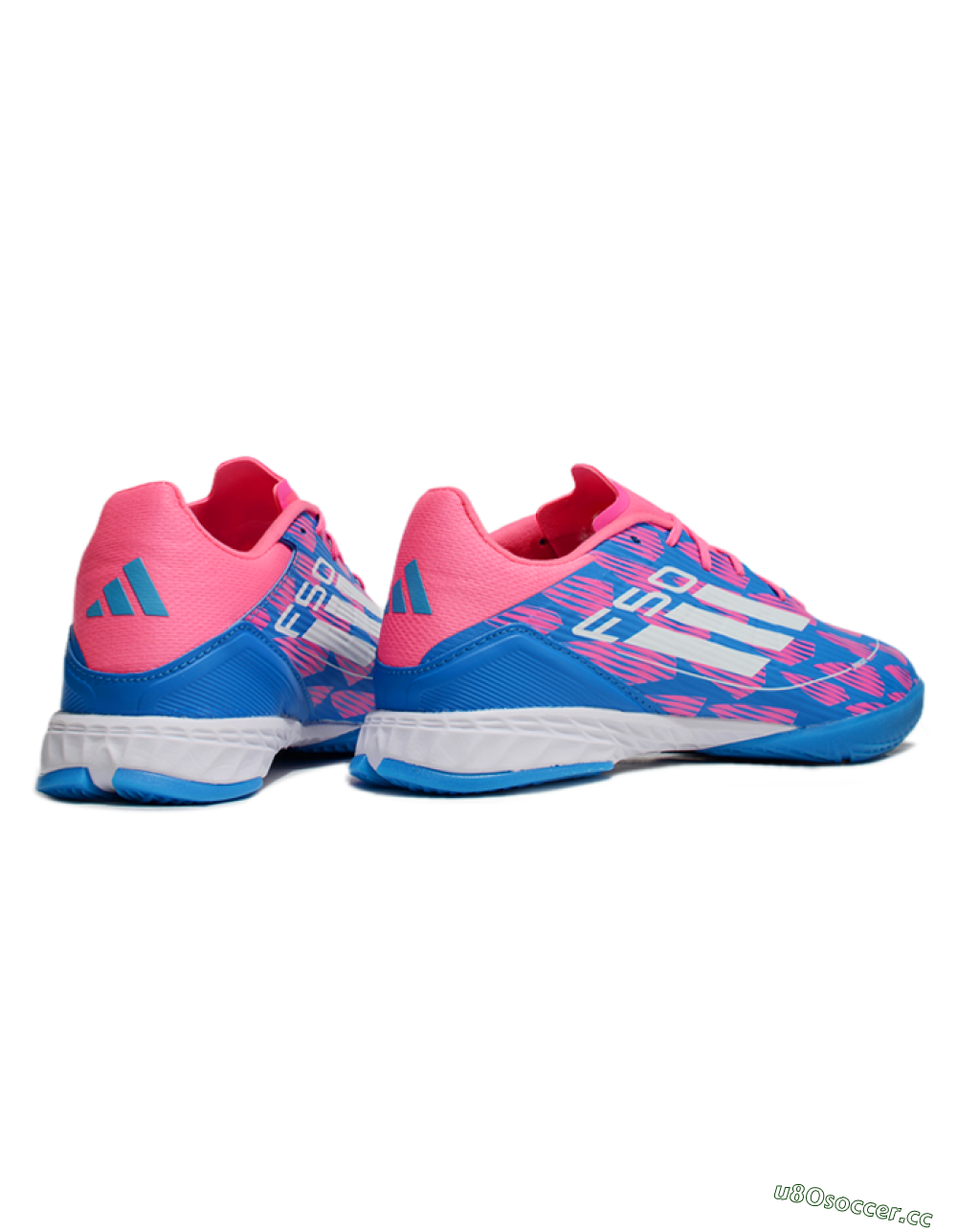 Unisex Adidas F50 Elite IC Indoor & Futsal Low-Tops Football Shoes - Blue/Pink/White 6