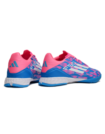 Unisex Adidas F50 Elite IC Indoor & Futsal Low-Tops Football Shoes - Blue/Pink/White