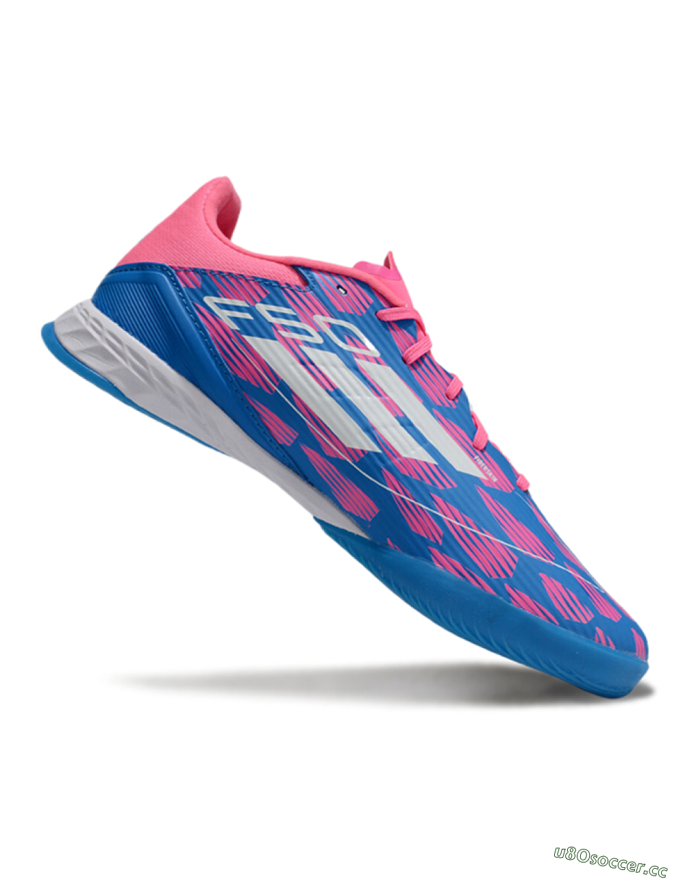 Unisex Adidas F50 Elite IC Indoor & Futsal Low-Tops Football Shoes - Blue/Pink/White 4