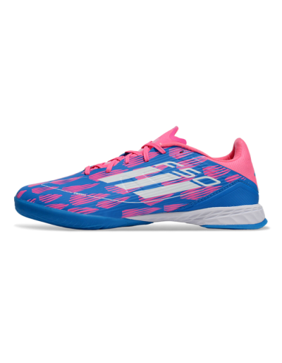 Unisex Adidas F50 Elite IC Indoor & Futsal Low-Tops Football Shoes - Blue/Pink/White