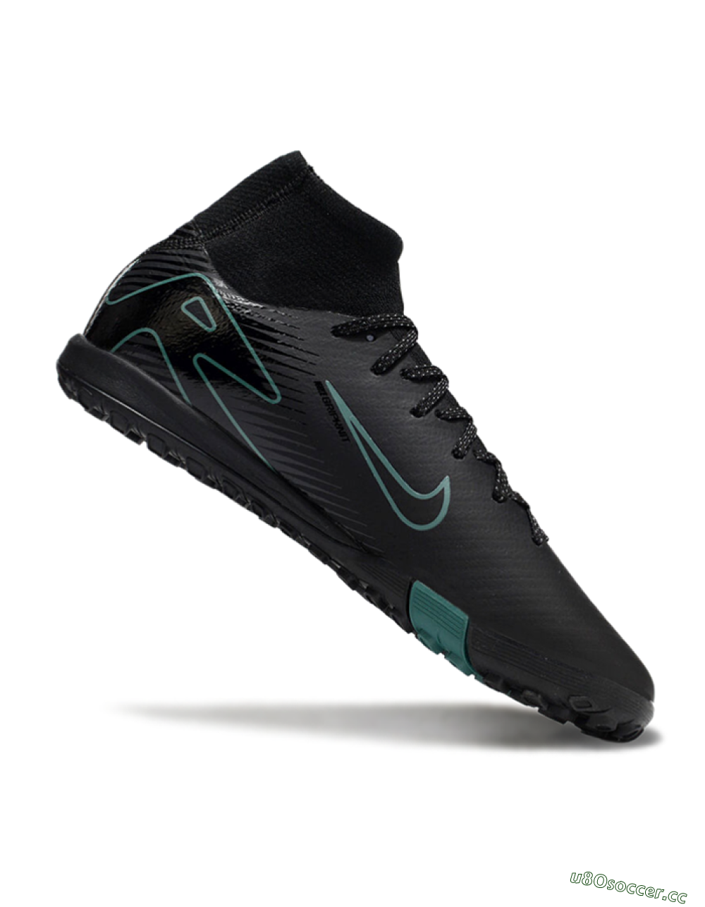 Unisex Nike Air Zoom Mercurial Superfly 10 Elite TF Artificial Turf High-Tops Football Shoes - Black/Green 4