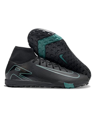 Unisex Nike Air Zoom Mercurial Superfly 10 Elite TF Artificial Turf High-Tops Football Shoes - Black/Green