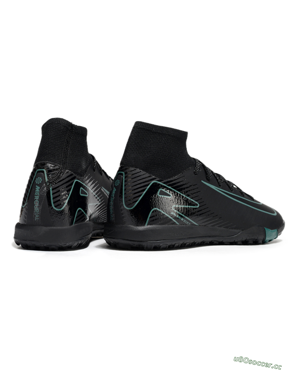 Unisex Nike Air Zoom Mercurial Superfly 10 Elite TF Artificial Turf High-Tops Football Shoes - Black/Green 6