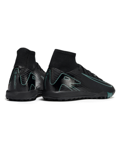 Unisex Nike Air Zoom Mercurial Superfly 10 Elite TF Artificial Turf High-Tops Football Shoes - Black/Green