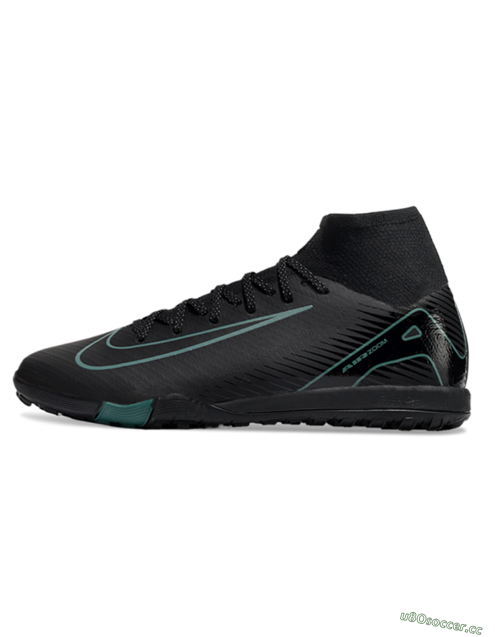 Unisex Nike Air Zoom Mercurial Superfly 10 Elite TF Artificial Turf High-Tops Football Shoes - Black/Green 0