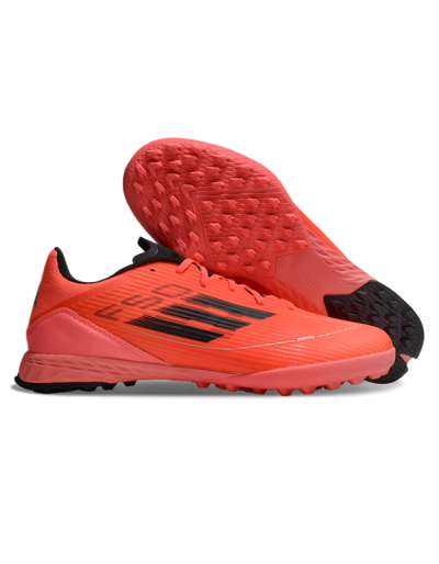 Unisex Adidas F50 Pro TF Artificial Turf Low-Tops Football Shoes - Red/Black