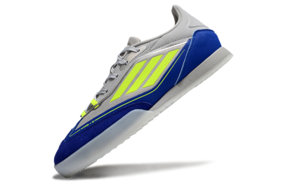 Men's Messi x Adidas F50 Elite IC Indoor & Futsal Low-Tops Football Shoes - Grey//Yellow/Blue